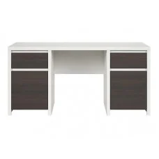 Стіл комп'ютерний BIU2D2S/160 Kaspian BRW білий/коричневий
