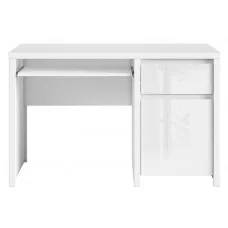 Стіл письмовий BIU1D1S/120 KASPIAN глянець BRW білий