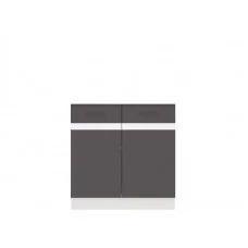 Тумба под мойку DK2D/80/82 Junona Line BRW белый/графитовый